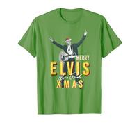 Elvisly Yours Frohe Elvis Presley Weihnachten T-Shirt, Herren, Hellgrün, M