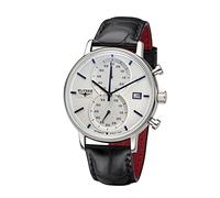 Quarzuhr, Chronograph Minos, Lederarmband , Elysee , Herren , Schwarz