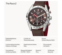 Quarzuhr, Chronograph The Race 2, Textilarmband , Elysee , Herren , Schwarz