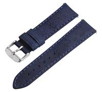 Elysee Uhrenarmband - Hochwertiges Wildleder-Armband mit Dornschließe, Blau - 20 mm