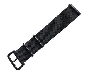 Elysee Uhrenarmband - Natoband aus Nylon mit Dornschließe, Schwarz - 22 mm