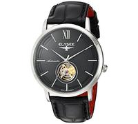 Elysee Unisex Erwachsene Analog Automatik Uhr mit Leder Armband 77010G