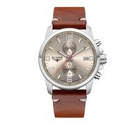 Quarzuhr, Chronograph Ziros, Lederarmband , Elysee , Herren , Schwarz