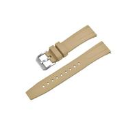 EMAIGlPO Fkm Gummi-Uhrenarmband, 20 mm, 22 mm, Uhrenarmband, Fluorkautschuk, passend for traditionelles Tauchuhren-Zubehör(Khaki,20mm)