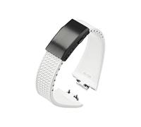 EMAIGlPO Fluorkautschukarmband passend for Tissot PRX Powermatic 11/12 mm Faltschließe FKM Sport Wasserdichtes Schnellverschluss-Uhrenarmband for Männer Frauen(White black,12mm)