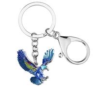 Emaille-Legierung Flying Eagle Schlüsselanhänger Vogel Charms Neuheit Geschenke für Frauen Mädchen Tasche Brieftasche (Blau)