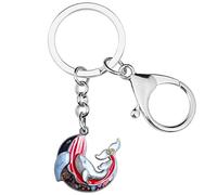 Emaille-Legierung Ozean Wal Schlüsselanhänger Muttertag Charms Neuheit Geschenke für Frauen Mädchen Tasche Brieftasche (Schwarz), 24mmx27mm