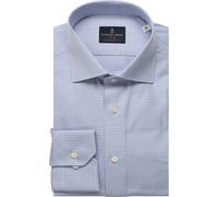 Emanuel Berg Premium Luxury Modern Fit Hemd blau, Kariert