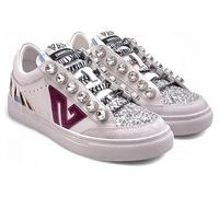 Emanuélle Vee, Olivia Strass Sneaker Mode Casual Fashion Leder, White Zebra, 37 EU