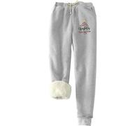 EMATOP Jogginghose Damen Warme Fleece Sporthosen Winter Thermo Gefütterte Sweatpants Lang Baumwolle Freizeithose Elastische Taille Laufhose mit Taschen Yogahose Casual Sport Leggings Outdoor