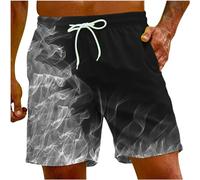 EMATOP Kurz Badehose für Herren Hawaii Swimming Shorts Schnelltrocknend Sport Strandshorts Bunte Neuartige Drucke Badeshorts Elastische Taille Bermuda Short mit Taschen Sportshorts für Männer