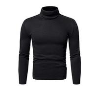 EMATOP Rollkragenpullover Herren Baumwolle Langarm Pullover Elastisch Einfarbig Sweatshirt Basic Baumwolle Rollkragenshirt Regular Fit Langarmshirts Rollkragen Unterehemd angebote tages blitzangebote