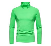 EMATOP Rollkragenpullover Herren Baumwolle Langarm Tshirt Casual Einfarbig Rollkragen Pullover Elastisch Sport Sweatshirt Regular Fit Rollkragenshirt Winter Bequemes Langarmshirt Pulli Oberteile