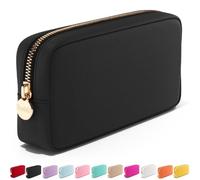 Embla Kosmetiktasche - Make-up-Tasche, Reisetasche, Kulturbeutel, niedlicher Make-up-Organizer, Nylon-Reißverschlusstaschen, rosafarbene Schwarze Münzbörse, Aufbewahrungstasche, Kosmetik-Organizer,