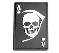 Emblem 3D Patch Pik As - Abzeichen Death Ace schwarz/weiß