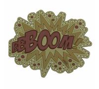 Emblem 3D PVC Boom! braun-grün Abzeichen Rubber Patch 5,5 x 8 cm