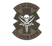 Emblem 3D PVC DO NO HARM DO KNOW HARM braun