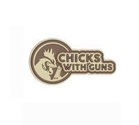 Emblem 3D PVC Patch Chicks with Guns Farbe: Coyote