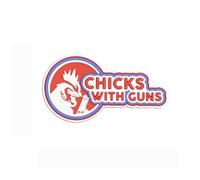 Emblem 3D PVC Patch Chicks with guns Farbe: rot