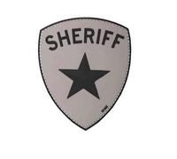 Emblem 3D PVC Sheriff grau
