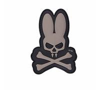 Emblem 3D PVC Skull Bunny grau