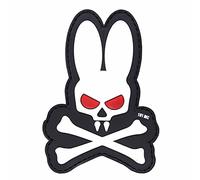 Emblem 3D PVC Skull Bunny weiß