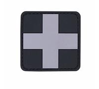 Emblem 3D Rubber Patch Kreuz grau