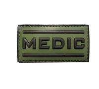 Emblem 3D Rubber Patch Medic Abzeichen Aufnäher grün