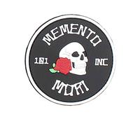 Emblem 3D Rubber Patch Memento Mori Ø 7,9 cm Abzeichen schwarz