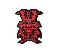 Emblem 3D Rubber Patch Samurai Skull rot