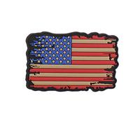 Emblem 3D Rubber Patch USA Vintage Flagge 5 x 7,8 cm Abzeichen