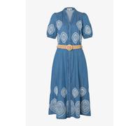 Embroidered Denim Dress 42