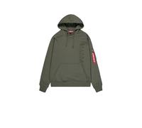 Hoodie ALPHA INDUSTRIES "Alpha Industries Men - Hoodies EMB Hoody" Gr. 2XL, grün (dark olive) Herren Sweatshirts (49448031-XXL) dark olive