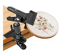 Embroidery Hoop Stand Holder, Metall Stickrahmen Ständer Freihändig Verstellbarer Stickrahmen Halter Tischclip Handwerk Nähen für Heimwerker Kreuzstich Bastler DIY Kreuzstich Handarbeiten