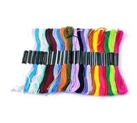 embroidery thread 50 oder 24 Farben Kreuzstichgarn Stickgarn Zahnseide Nähen Stränge Basteln DIY Armband geflochten für Stickereien Enthusiasten und Anfänger(8 meters 24 random)