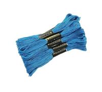 embroidery thread Fadenseide, 7,5 m, Seidenfaden, Nähstränge, Stich, Baumwolle, Kreuz-Set, Stricken, Stickerei, Nähzubehör für Stickereien Enthusiasten und Anfänger(Blue 10pcs)