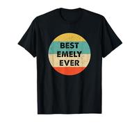 Emely Vorname T-Shirt - Schwarz, S - Klassisch, Crew-Neck, Kurzarm - Unisex Erwachsene - Polyester 100% - Imported