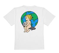 EMENTA Skateboard T-Shirt Baby World Herren mit Engel Qualität Weiß, Weiß, L
