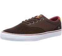 Emerica Provost Slim Vulc Skate Shoe,Brown/White,10.5 M US