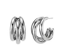 Emibele Klaue Ohrringe - 14 Karat Vergoldete Mit 925 Silber Nadel, Kreative Krallenförmige Ohrstecker Für Damen, Hängend, Trendige Minimalistische Mit Drei Krappen, Silber