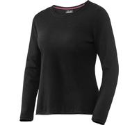 Emilia Parker Damen Kaschmir-Seide Rundhalspullover in Schwarz, weicher Strickpullover für Frauen, Ganzjahres-Pullover, Schwarz, Gr. 42