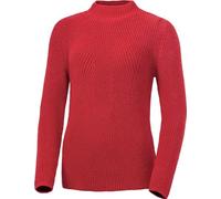 Emilia Parker Damen Pullover, Figurfreundlicher Strickpullover aus Baumwolle mit Stehkragen, Langarmshirt hüftlang, vielseitig, pflegeleicht, Rot, Gr. 48