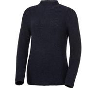 Emilia Parker Damen Pullover, Figurfreundlicher Strickpullover aus Baumwolle mit Stehkragen, Langarmshirt hüftlang, vielseitig, pflegeleicht, Marine, Gr. 38