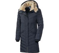 Emilia Parker Damen Wintermantel, komplett warm wattierter Damen Parka, Winterjacke lang & tailliert, mit Teddyfutter, Marine, Gr. 38