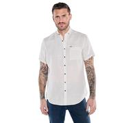 emilio adani Herren Herren Kurzarm-Hemd aus Leinen, Beige, 38584, Beige in Größe L