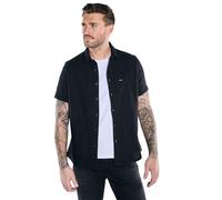 emilio adani Herren Herren Kurzarm-Hemd gestreift, Schwarz, 38524, Schwarz in Größe 3XL