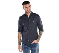 emilio adani Herren Herren Langarm-Hemd aus Jersey, Anthrazit, 39605, Anthrazit in Größe 3XL