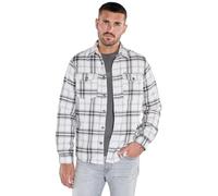 emilio adani Herren Herren Overshirt kariert, Naturweiss, 39119, Naturweiss in Größe XXL