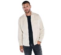 emilio adani Herren Herren Overshirt mit Zipper, Creme, 37562, Creme in Größe XL