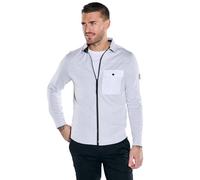 emilio adani Herren Herren Overshirt mit Zipper, Silbergrau, 38305, Silbergrau in Größe M